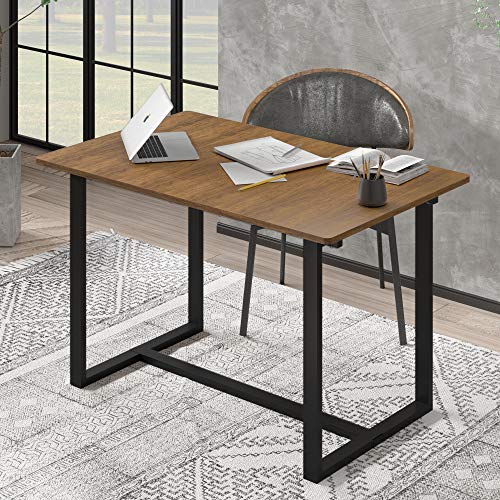 ZINUS Alto 47” Black Frame Desk / GOOD DESIGN™ Winner / Computer Workstation / Office Desk / Easy, Bolt Free Assembly, Natural