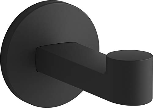 KOHLER 78378-BL Components Robe Hook, Matte Black