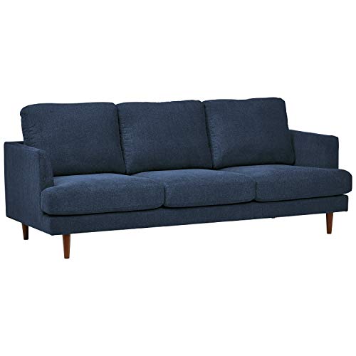 Amazon Brand – Rivet Goodwin Modern Sofa Couch, 88.6"W, Navy Blue