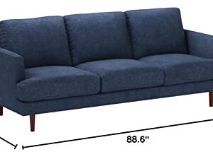 Amazon Brand – Rivet Goodwin Modern Sofa Couch, 88.6"W, Navy Blue