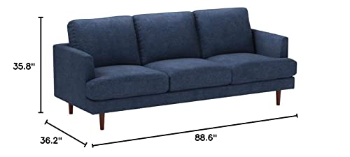 Amazon Brand – Rivet Goodwin Modern Sofa Couch, 88.6"W, Navy Blue