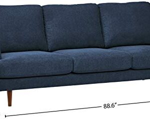 Amazon Brand – Rivet Goodwin Modern Sofa Couch, 88.6"W, Navy Blue