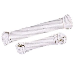 5/32 inch clothesline - plastic clothes line - all purpose laundry line dryer rope for outdoor, indoor, art, crafting projects - fiber reinforced line - (100 feet)