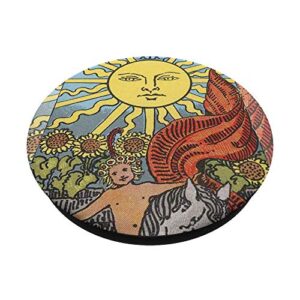 Tarot Card The Sun Vintage Design PopSockets PopGrip: Swappable Grip for Phones & Tablets