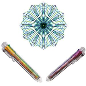 Huji Multicolor 0.5mm Ballpoint Pens for School Supplies Office Arts & Crafts Students Little Ones Party Favor Gift (Multicolor Retractable Pens – 18 PK 6 in 1)