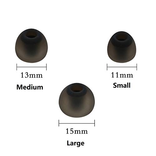 JNSA 6 Pairs of Silicone Ear Tips Compatible with Jay Bird X4 Jay Bird X3 X2 X Jay Bird Run (S/M/L) (JBSML6P)