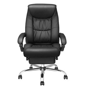 Duramont Reclining Leather Office Chair - High Back Executive Chair - Thick Seat Cushion - Ergonomic Adjustable Seat Height and Back Recline - Desk and Task Chair