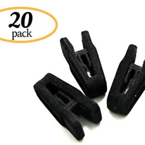 Sleek Pick Premium Velvet Hanger Clips, Black, 20 Pack, 2.25" x 0.87" Non-Slip Grip Felt Plastic Hangers Clip, Heavy Duty, Closet Space-Saving Pants Skirt Clothes Hangers Clip, Clothes Hanger Clip