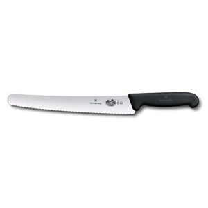 victorinox 10.25 inch bread knife | high carbon stainless steel serrated blade for efficient slicing, ergonomic fibrox pro handle