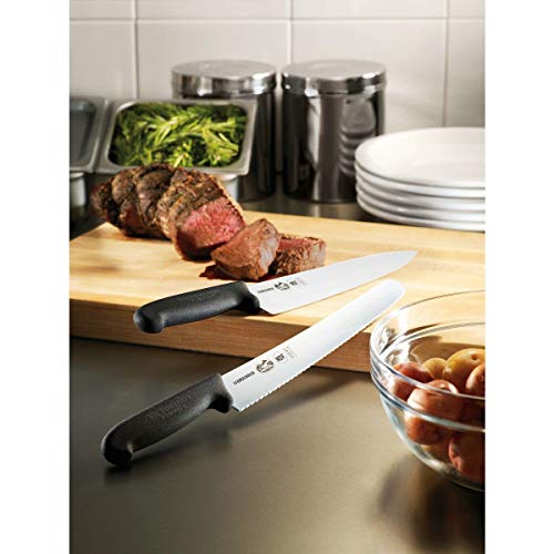 Victorinox 10.25 Inch Bread Knife | High Carbon Stainless Steel Serrated Blade For Efficient Slicing, Ergonomic Fibrox Pro Handle