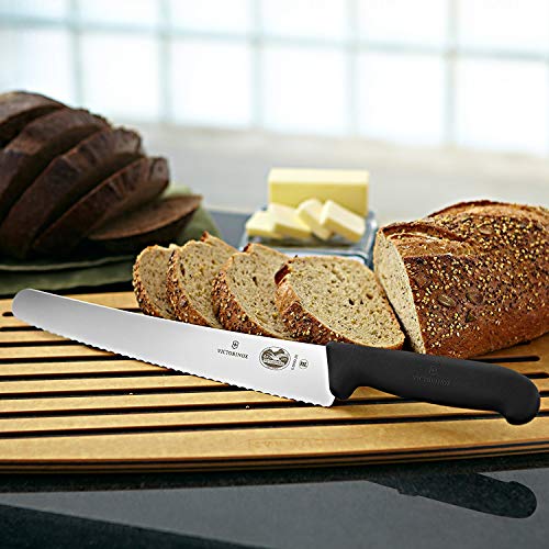 Victorinox 10.25 Inch Bread Knife | High Carbon Stainless Steel Serrated Blade For Efficient Slicing, Ergonomic Fibrox Pro Handle