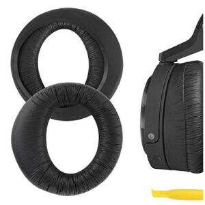 geekria quickfit leatherette replacement ear pads for sony mdr-rf6000, rf6500, rf7000, rf7100, mdr-ds6000, ds6500, ds7000, ds7100, xd150, xd200 headphones earpads, repair parts (black)