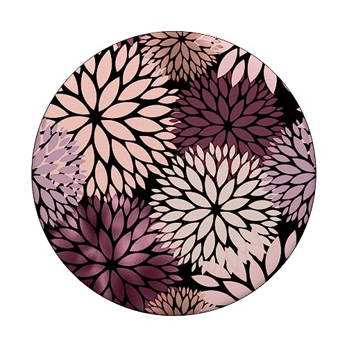 Dahlia Flower Floral Nature Garden Pink Purple Maroon Design PopSockets Swappable PopGrip