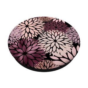 Dahlia Flower Floral Nature Garden Pink Purple Maroon Design PopSockets Swappable PopGrip