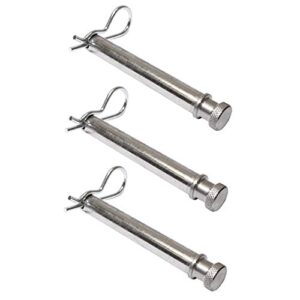 b&w hitches ts35010 set of 3 tow and stow stainless steel receiver hitch pins w/keeper clips
