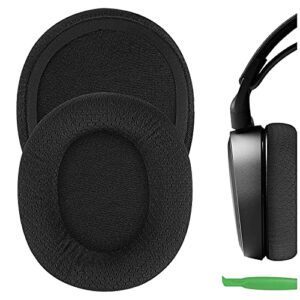 geekria quickfit mesh fabric replacement ear pads for steelseries arctis prime arctis pro arctis 9x arctis 7 arctis 5 arctis 3 headphones ear cushions, headset earpads, ear cups repair (black)
