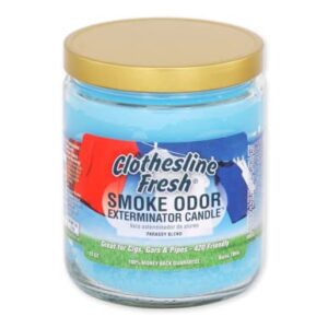 Smoke Odor Exterminator 13oz Jar Candles (Clothesline Fresh, 3) Set of Three Candles.