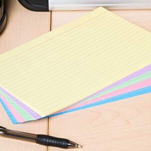 1InTheOffice Index Cards 5 x 8 Ruled Colored, Assorted 200/Pack