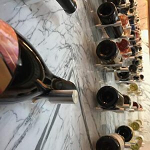 VintageView Vino Series-Vino Pins 12 Bottle Wall Mounted Wine Bottle Rack (Anodized Black) Stylish Modern Wine Storage with Label Forward Design