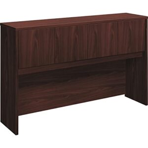 hon lm60hutn foundation hutch with doors, compartment, 60w x 14.63d x 37.13h, mahogany
