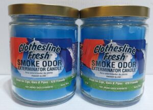 smoke odor exterminator 13oz jar candles (clothesline fresh, 2)
