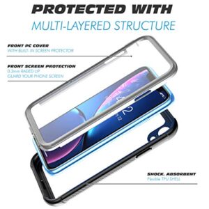 Pakoyi Designed for iPhone XR Case, Clear Full Body Bumper Case with Built-in Screen Protector Slim Clear Shock-Absorbing Dustproof Lightweight Cover Case for iPhone XR (6.1 Inch)