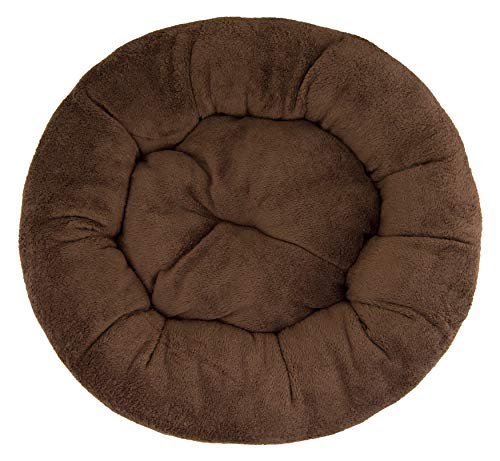 Bessie and Barnie Snuggle Dog Bed - Extra Plush Fabric Dog Bean Bag Bed - Reversible Circle Dog Bed - Machine Washable Donut Dog Bed - Calming Dog Bed - Multiple Sizes & Colors Available