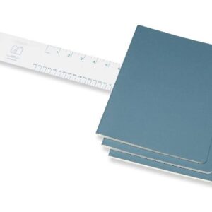 Moleskine Cahier Journal, Soft Cover, XL (7.5" x 9.5") Plain/Blank, Brisk Blue, 120 Pages (Set of 3)