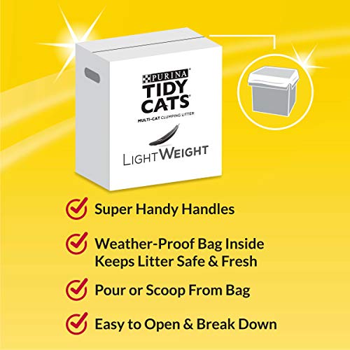 Purina Tidy Cats Lightweight Clumping Cat Litter, 24/7 Performance Multi Cat Litter - 17 lb. Box