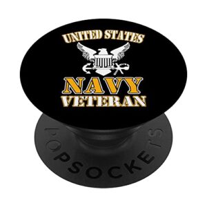 navy military veteran military pride - gift accessory popsockets popgrip: swappable grip for phones & tablets
