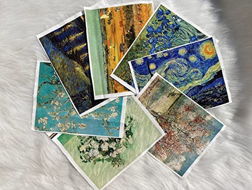 7 pcs of 20x25cm high Precision Printed Painting of Van Gogh Cotton Canvas,Fabric for Sewing,Fabric for Making Bags, Quilting,Wall Decor,Cotton DIY Sewing Materials Fabric