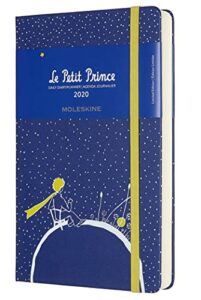 moleskine limited edition petit prince 12 month 2020 daily planner, hard cover, large (5" x 8.25")
