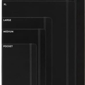 Moleskine Classic Expanded Notebook, Hard Cover, Large (5" x 8.25") Ruled/Lined, Black, 400 Pages
