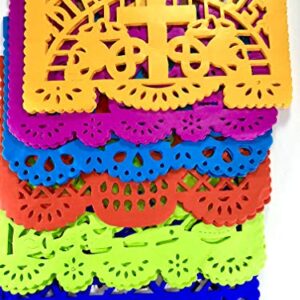 Fiesta Brands 30 Frontales Pack Altar de Ofrendas Dia de Muertos Day of The Dead Decoration Colorful Medium Size Tissue Paper Mexican Papel Picado.