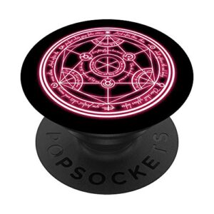 blackcraft human transmutation circle witch symbol popsockets popgrip: swappable grip for phones & tablets