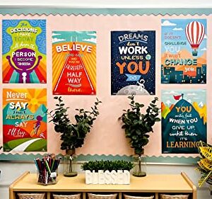 Sproutbrite Classroom Decorations - Motivational Posters - Educational and Inspirational Growth Mindset for Teacher and Students