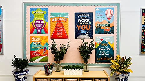 Sproutbrite Classroom Decorations - Motivational Posters - Educational and Inspirational Growth Mindset for Teacher and Students