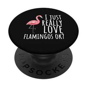 flamingo design - i just really love flamingos ok? popsockets swappable popgrip