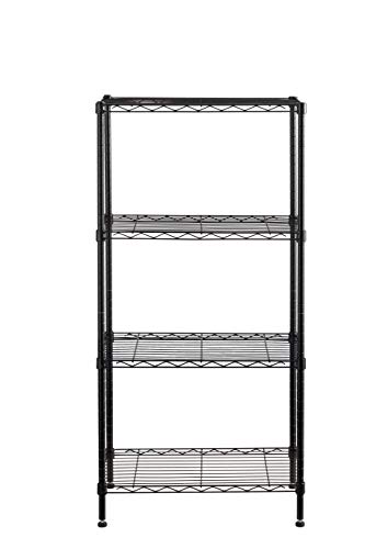 Multi-use Shelving Unit 4-Tier Space-Saving Metal Shelving Storage Rack Heavy Duty Metal Shelf Organizer for Home Office Kitchen Bathroom Garage Closet Dormitory 21x34x42 Heavy Duty Storage Racks