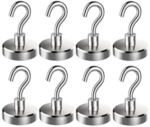elefama 100lb magnetic hooks heavy duty for hanging bbq grill utensils tools coat wreaths outdoor strong neodymium rare earth magnets hook hangers for refrigerator locker cruise cabins