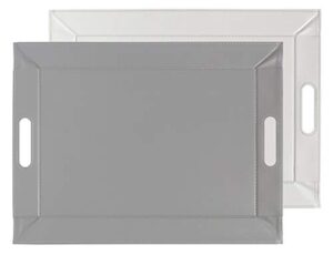 freeform two-tone reversible m tray, 55 x 41 cm, grey-white