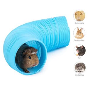 Niteangel Fun Tunnel with 3 Pack Play Balls for Guinea Pigs, Chinchillas, Rats and Dwarf Rabbits (Blue)