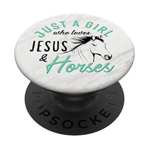 just a girl who loves jesus and horses popsockets popgrip: swappable grip for phones & tablets