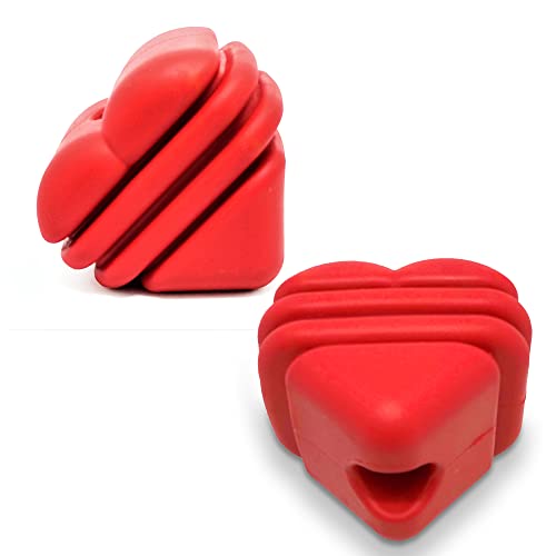 SodaPup MuttsKickButt Heart on a String – Durable Dog Tug Toy, Chew Toy, & Treat Dispenser Made in USA from Non-Toxic, Pet-Safe, Food Safe Natural Rubber for Bonding, Exercise, Training, & More