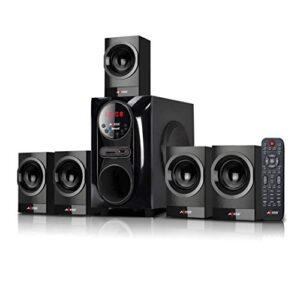 axess mini entertainment system 5.1-channel home theater speaker system black (msbt3911bk)