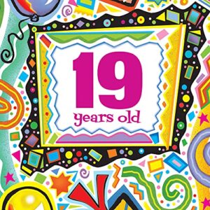 Happy 19th Birthday Card | Made in America | Eco-Friendly | Thick Card Stock with Premium Envelope 5in x 7.75in | Packaged in Protective Mailer | Prime Greetings