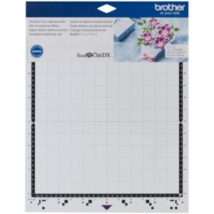 brother scanncut dx mat cadxmatstd12, 12" x 12" standard tack adhesive mat for cardstock, vinyl, foam and more, use with brother cutting machines
