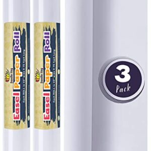 Incredible Value 3-Pack Easel Paper Roll (17" x 75ft) - Painting Paper for Kids - Roll of Paper for Kids Art & Craft - White Butcher Paper Roll - Butcher Paper for Sublimation - Ideal for DIY Crafts