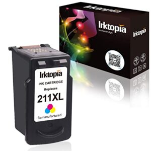 inktopia remanufactured ink cartridge replacement for canon cl-211xl 211xl 211 xl single pack (1 tri-color) for canon pixma mp495 ip2700 mp490 mp480 mp280 mx330 mx340 xm410 mx420 mx350 printer