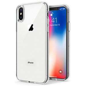 tenoc phone case compatible for iphone xs max, clear cases slim cute soft tpu cover protective bumper 6.5 inch